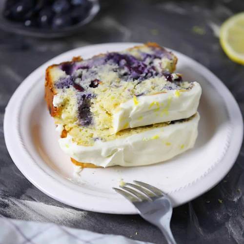 Low carb lemon Blueberry bread
