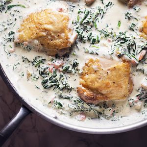 Chicken Thighs with Creamed Cheese