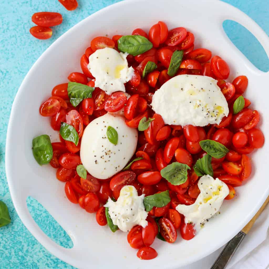 Caprese Salad with Fresh Burrata