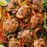 Sheet pan chicken fajitas